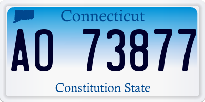 CT license plate AO73877