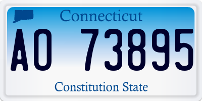 CT license plate AO73895