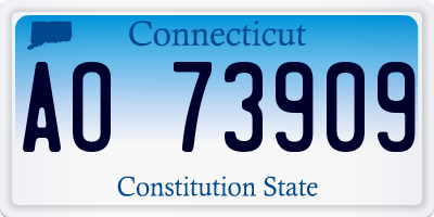 CT license plate AO73909
