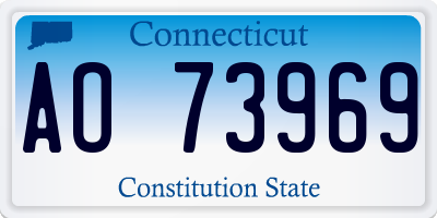 CT license plate AO73969
