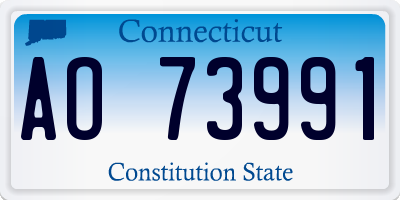 CT license plate AO73991