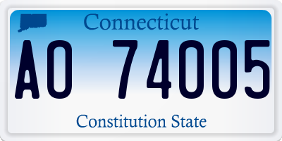 CT license plate AO74005