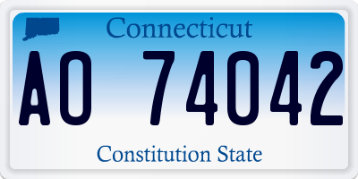 CT license plate AO74042