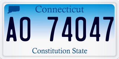 CT license plate AO74047
