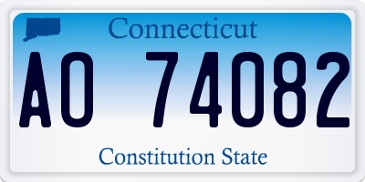 CT license plate AO74082