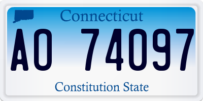 CT license plate AO74097