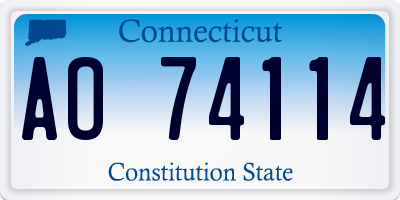 CT license plate AO74114