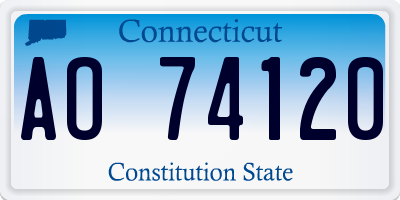 CT license plate AO74120