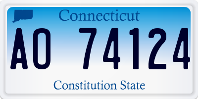 CT license plate AO74124