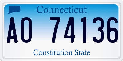 CT license plate AO74136