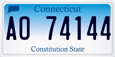 CT license plate AO74144