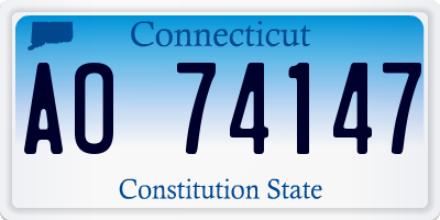 CT license plate AO74147
