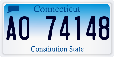 CT license plate AO74148