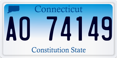 CT license plate AO74149