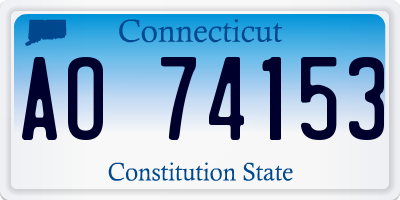 CT license plate AO74153