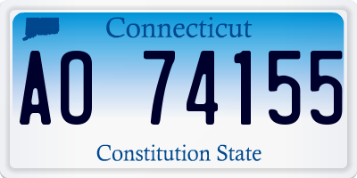 CT license plate AO74155