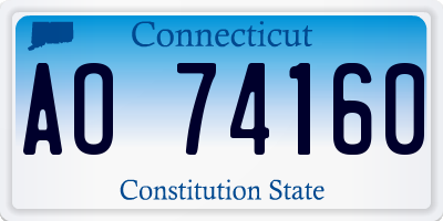 CT license plate AO74160