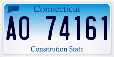 CT license plate AO74161
