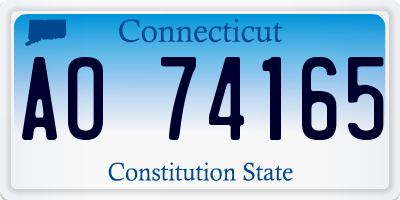 CT license plate AO74165