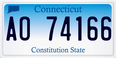 CT license plate AO74166