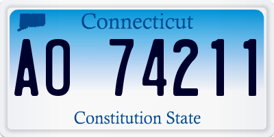 CT license plate AO74211