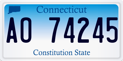 CT license plate AO74245