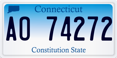 CT license plate AO74272