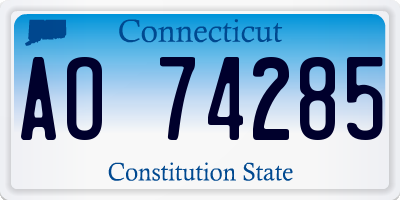 CT license plate AO74285