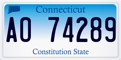 CT license plate AO74289