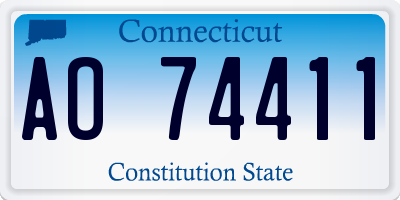 CT license plate AO74411
