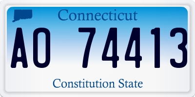 CT license plate AO74413