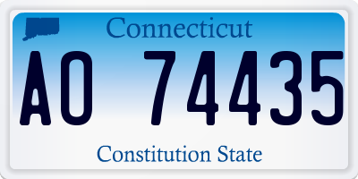CT license plate AO74435