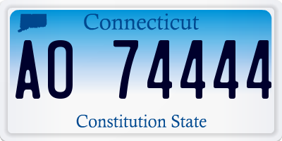 CT license plate AO74444