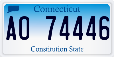 CT license plate AO74446