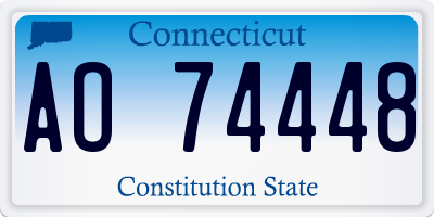 CT license plate AO74448