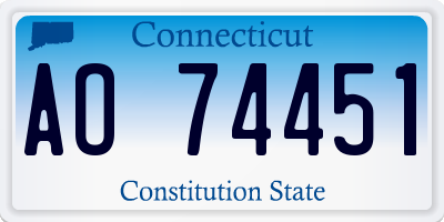 CT license plate AO74451