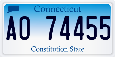 CT license plate AO74455