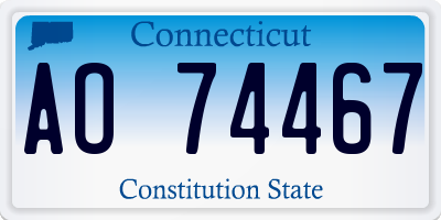 CT license plate AO74467