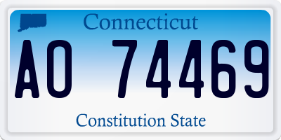 CT license plate AO74469