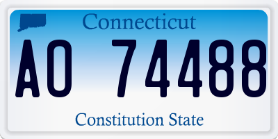 CT license plate AO74488