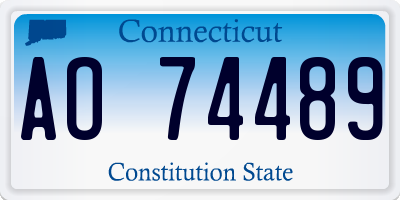 CT license plate AO74489