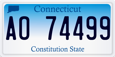CT license plate AO74499