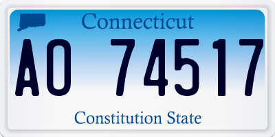 CT license plate AO74517