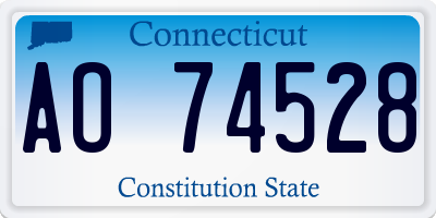 CT license plate AO74528