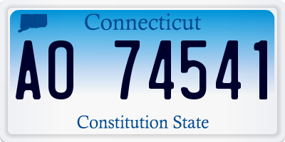 CT license plate AO74541
