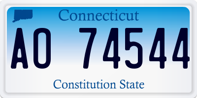 CT license plate AO74544