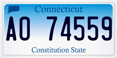 CT license plate AO74559