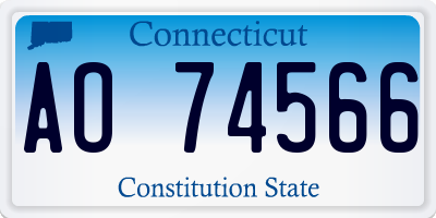CT license plate AO74566