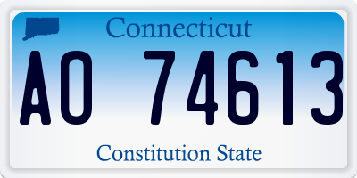 CT license plate AO74613