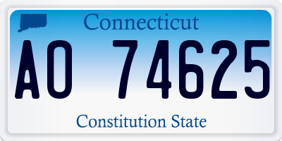 CT license plate AO74625